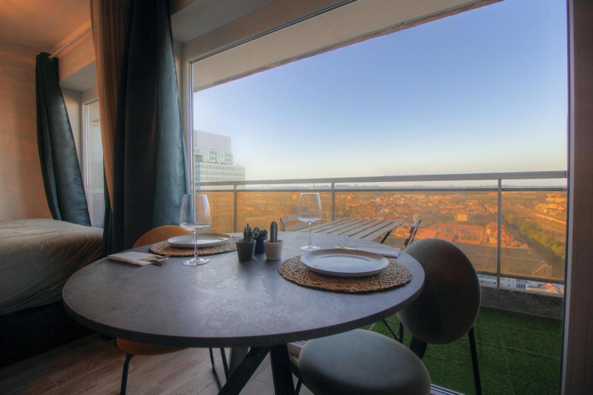 Studio Avec Vue Panoramique Et Parking Gratuit Brusel Exteriér fotografie